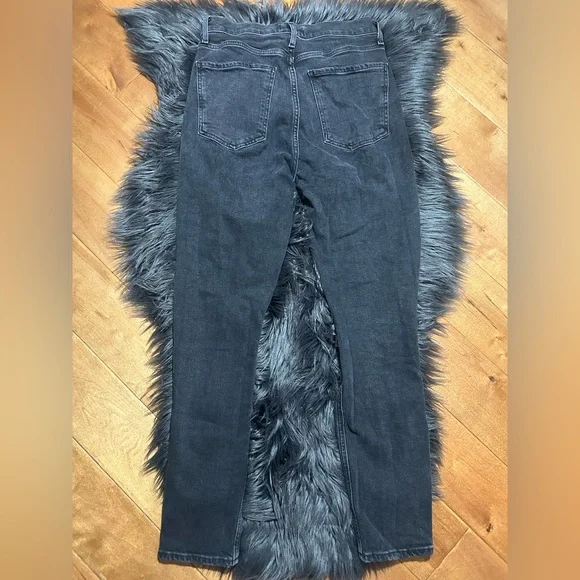 Agolde Nico High Waisted Cassette Distressed Button Fly Black Jeans Size 27 - Picture 7 of 9